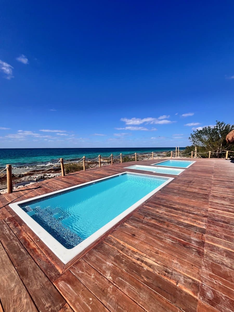 Piscina glüp instalada — proyecto 2 en la Península de Yucatán