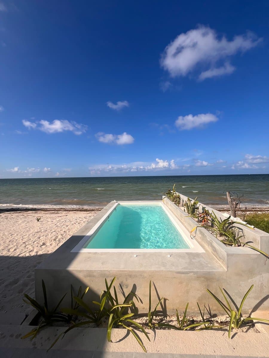 Piscina glüp instalada — proyecto 6 en la Península de Yucatán